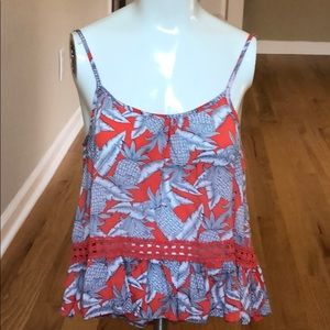 E & M coral pineapple cami